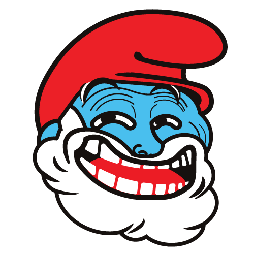 Grand Schtroumpf Trollface