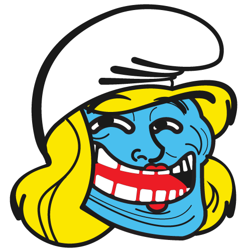 Schtroumpfette Trollface